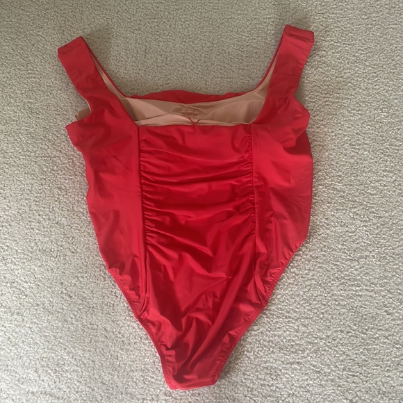 NWT J.CREW Ruched Squareneck One Piece Swimsuit Plus - Picture 7 of 9